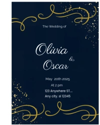 Black Maximalist Wedding Invitation  Instagram Portrait template