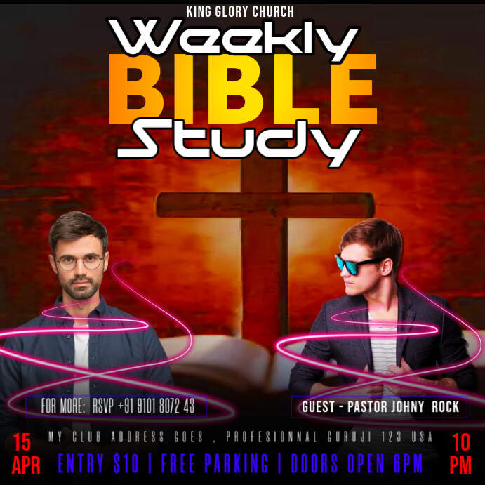 Black Maximalist Weekely Bible Study Instagram Post Template | PosterMyWall