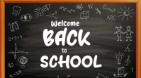 Black Maximalist Welcome Back To School Design Template  Digital Display (16:9)
