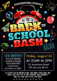 Black Maximalist Welcome Back To School Flyer  A5 template