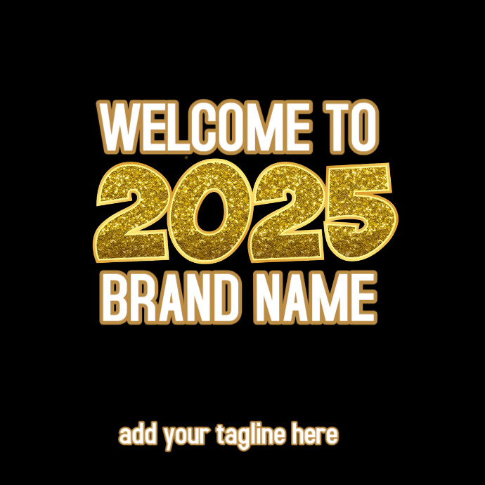Copy of Black Maximalist Welcome To 2025 Happy New Year Merry Christmas ...