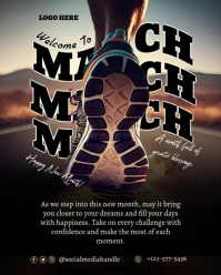 Black Maximalist Welcome To March  Instagram Portrait template