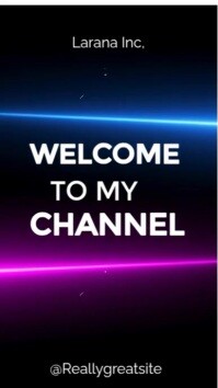 Black Maximalist Welcome To My Channel Intro Screen Template  Digital Display (9:16)