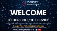 Black Maximalist Welcome To Our Church Service  Twitter Post template