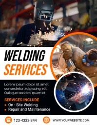 Black Maximalist Welding Flyer (us Letter) template