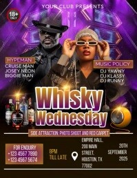 Black Maximalist Whisky Wednesday  Flyer (us Letter) template