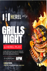Black Maximalist white grills night Poster template