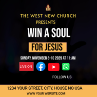 Black Maximalist Win A Soul For Jesus Instagram Post template