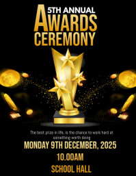 Черный Awards Ceremony Flyer Template