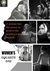 Black Maximalist Women's Equality Day  A4 template