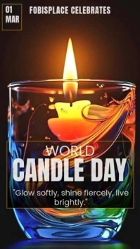 Black Maximalist World Candle Day Instagram Story template