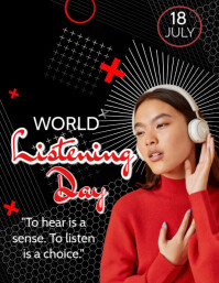 Black Maximalist World Listening Day  Flyer (us Letter) template