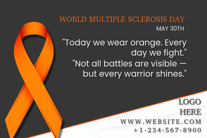 Copy of Black Maximalist World Multiple Sclerosis Day Poster | PosterMyWall