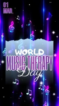 Black Maximalist World Music Therapy Day Instagram Story template