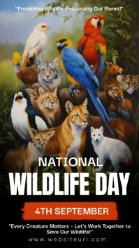 Black Maximalist World Wildlife Day Instagram template