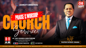 黑色 Praise and Worship Service Twitter Plasing Template