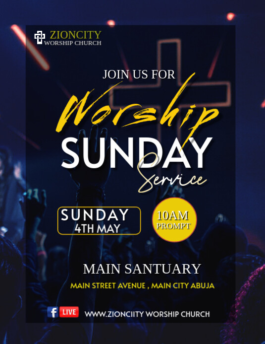 Copy of Black Maximalist Worship Sunday Service Flyer (us Letter ...