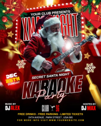 Black Maximalist Xmas Karaoke Party Flyer Instagram Portrait template