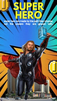 Black Maximalist Yellow super hero Instagram Story template