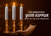 Black Maximalist Yom Kippur Celebration  Postcard template