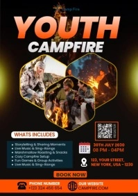 Black Maximalist Youth Campfire A5 template