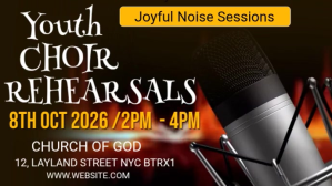 Black Maximalist Youth Choir Rehearsals  Digital Display (16:9) template