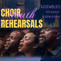Black Maximalist Youth Choir Rehearsals Instagram Post template