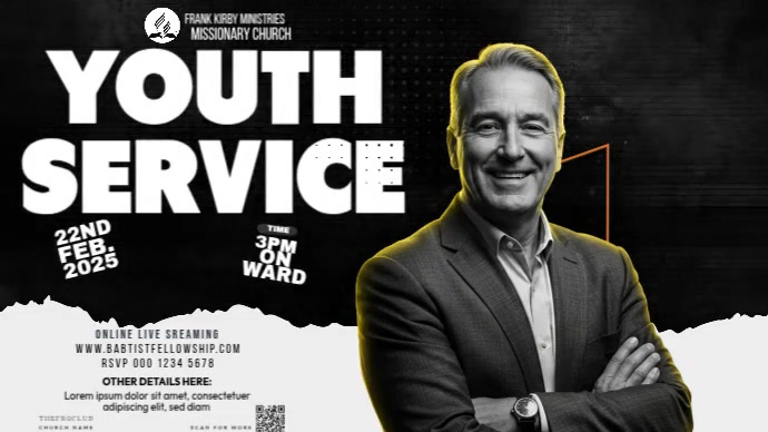 Black Maximalist Youth Service Youtube Thumbnail template