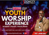 Black Maximalist Youth Worship Experience  Postcard template
