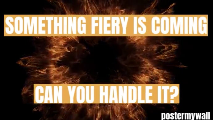 Black Maximalist 🔥 Something Fiery Is Coming — Can You Handle It? Digital Display (16:9) template