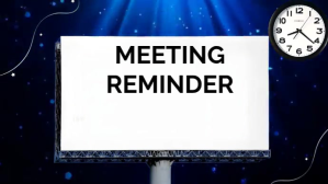 Black Meeting Reminder Digital Display Video template
