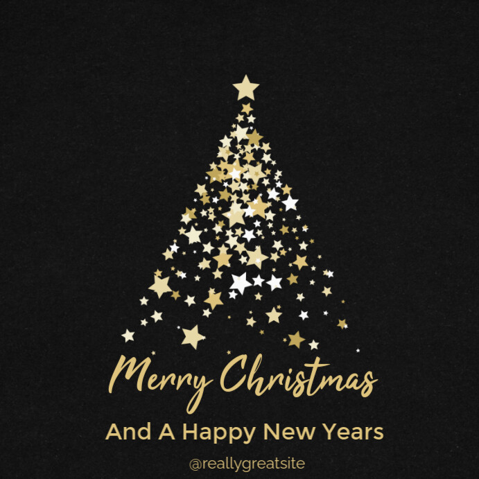 Copy of Black Merry Christmas And Happy New Year Online Greeting Cards ...
