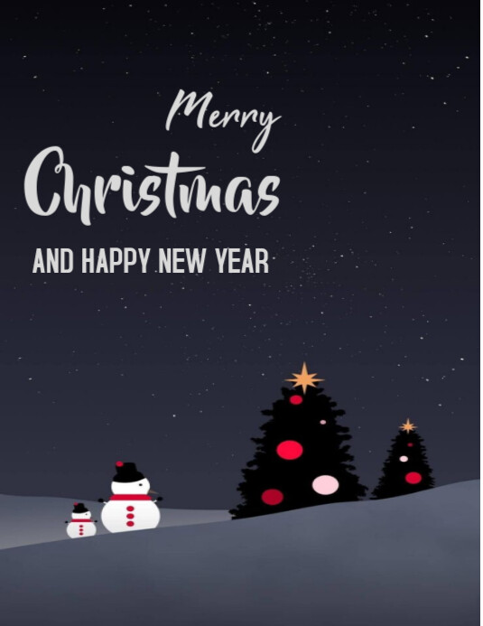 Black Merry Christmas And New Year Templates Online Greeting Cards ...