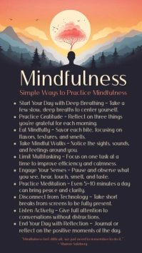 Black Mindfulness Instagram Story template