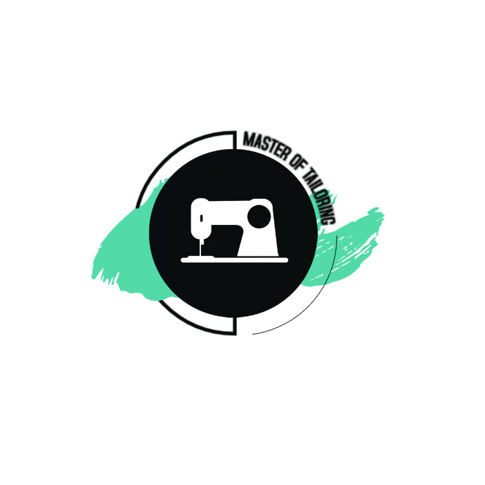 black minimal & modern tailor logo Logotyp template