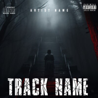 Black Horror Music Album Cover Capa de álbum Template