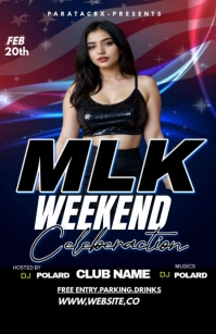 Black  Mlk Weekend Cleberaction Half Page Wide template
