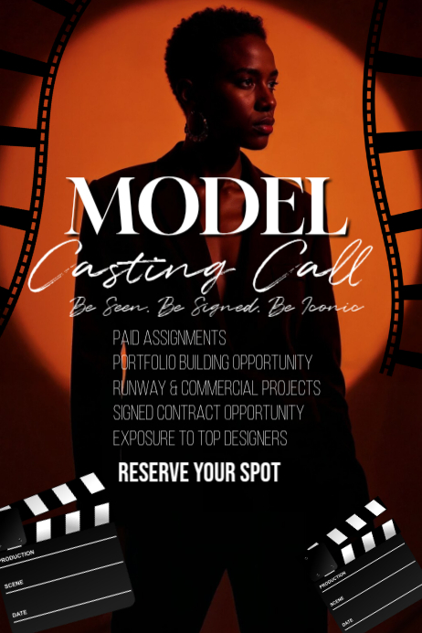 Plantilla de Model Casting Call Pósters | PosterMyWall