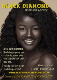 Black models flyer A6 template