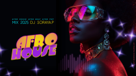 Black Modern & Minimal Afro House Dj  Youtube Thumbnail template