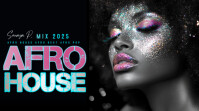 Black Modern & Minimal Afro House Dj Youtube Thumbnail template