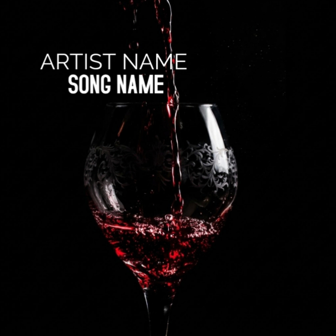 Black Modern & Minimal Album Cover Album Cover Template | PosterMyWall