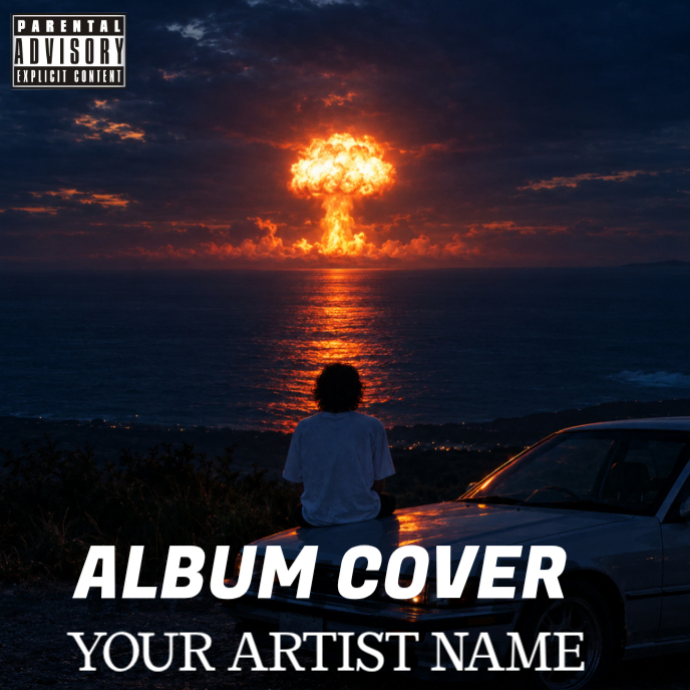 Black Album Cover Album Covers Template | PosterMyWall