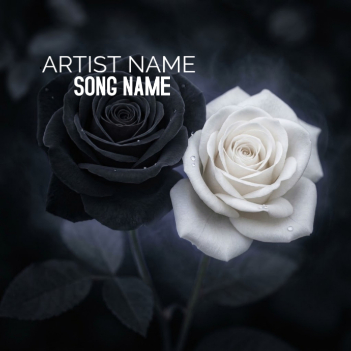 Black Modern & Minimal Album Cover Album Cover Template | PosterMyWall