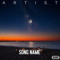 Black Modern & Minimal Album Cover Album Cover template
