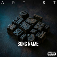 Black Modern & Minimal Album Cover Album Cover template
