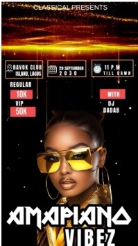 Black Modern & Minimal Amapiano Vibez Party Template  Digital Display (9:16)