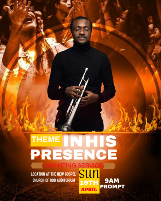 Copy of Black Modern & Minimal Anointing Service Event Instagram ...