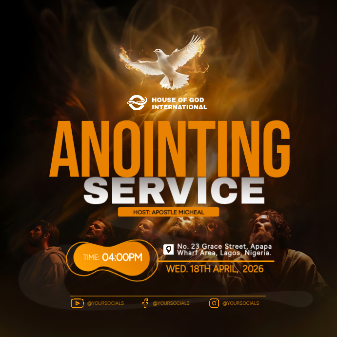 Anointing Text Design Copy of Black Modern & Minimal Anointing Service Instagram Post ...