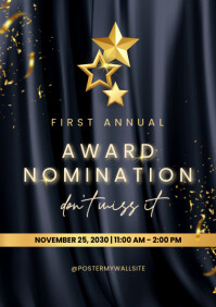 Black Award Nomination Posters Template | PosterMyWall